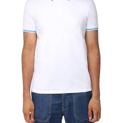 X-ray Pipe Trim Knit Polo In White