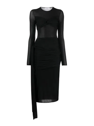 Blumarine Midi Dress In Black
