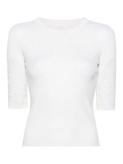 Chloé Compact Knit Top In White