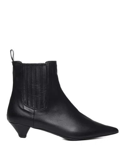 Marc Ellis Leather Ankle Boot In Black