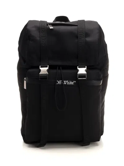 Off-white Black Nylon Backpack In Black No Color (black)