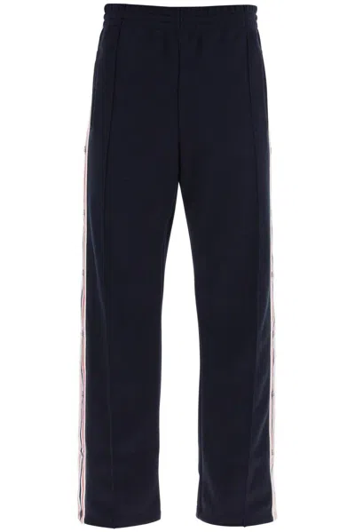 Golden Goose Deluxe Brand Side Striped Track Pants In Dark Blue Papyrus (blue)