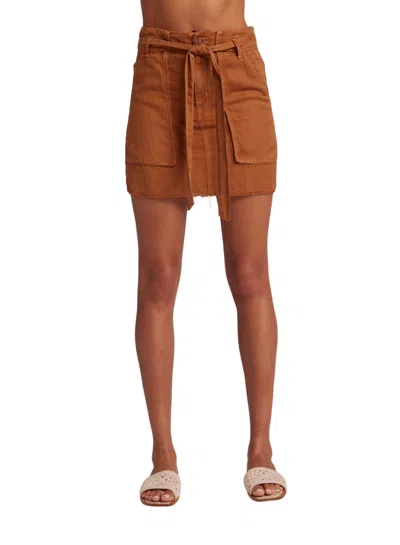 Bella Dahl Sunny Utility Skirt In Golden Henna In Brown