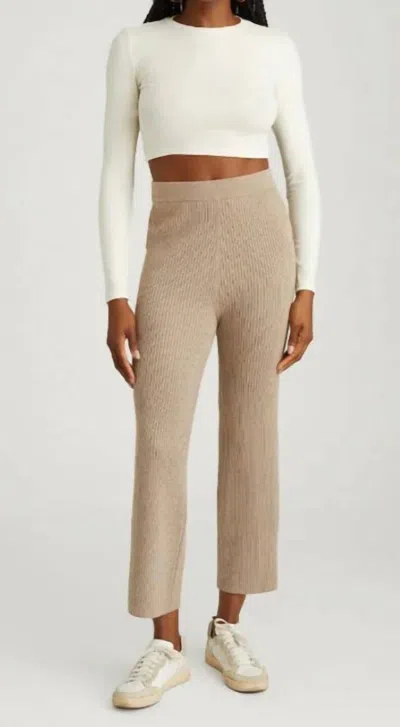 525 America Gabby Sweater Pants In Cashew Heather In Beige