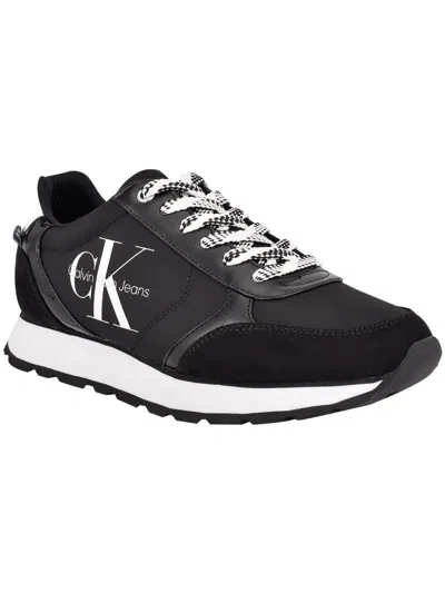 Calvin Klein Jeans Est.1978 Cayle Womens Logo Round Toe Casual And Fashion Sneakers In Black