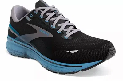 Brooks Men's Ghost 15 Running Shoes ( D Width ) In Black/blue