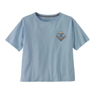 Patagonia Women's Dawn To Dusk Easy-cut Responsibili-tee In Chilled Blue In Multi
