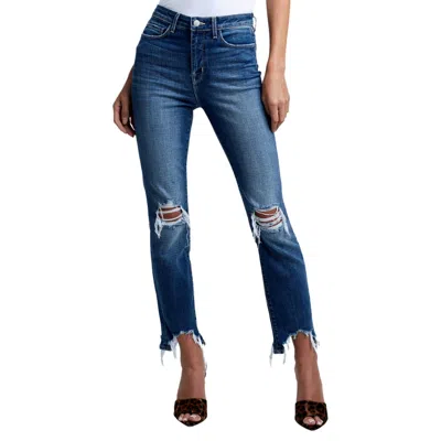 L Agence High Line Jean In Distressed Plaza In Multi