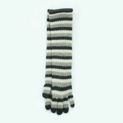 Portolano Cashmere Long Striped Gloves In Multi