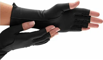 Isotoner Women's Fingerless Therapeutic Gloves In Black