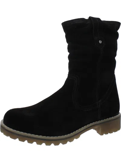 Eric Michael Texas Womens Suede Cowboy, Western Boots In Black