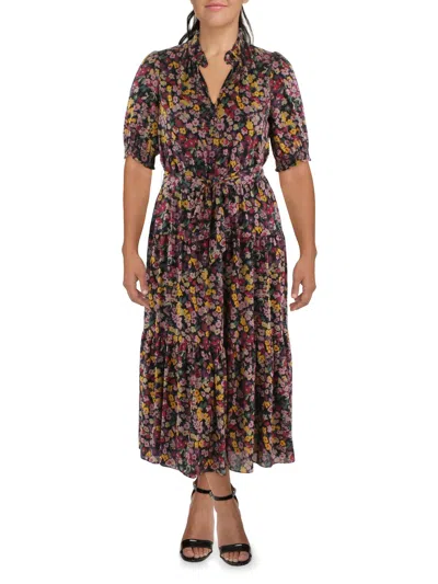 Lauren Ralph Lauren Womens Georgette Floral Maxi Dress In Multi