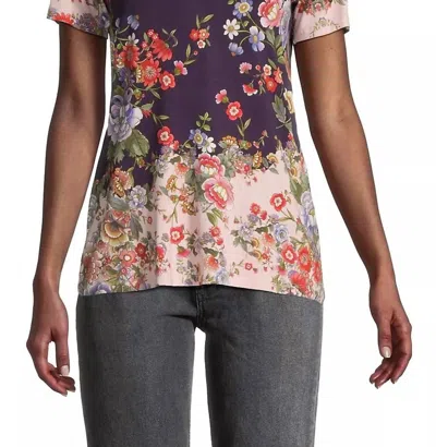 Johnny Was Janie Favorite Floral Crewneck T-shirt In Multi In Purple