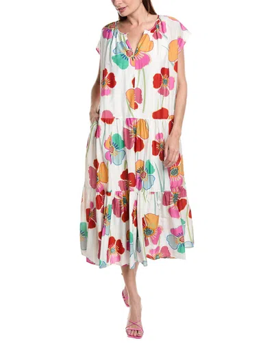 Velvet By Graham & Spencer Savannah Silk-blend Maxi Dress In Multi