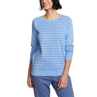 Eddie Bauer Women's Legend Wash Sweatshirt - Stripe In Blue