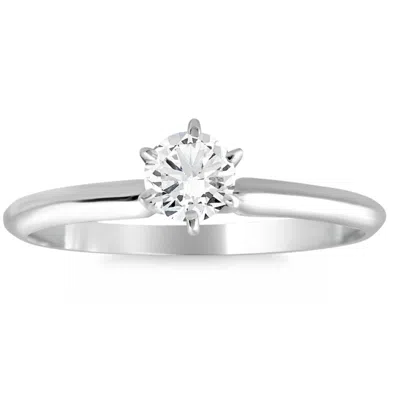 Pompeii3 1/3ct Solitaire Round Cut Diamond Engagement Ring In 14k Gold Lab Grown In Silver