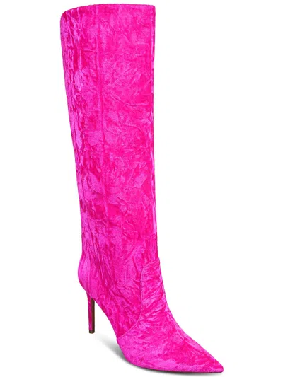 Inc Womens Velvet Tall Knee-high Boots In Pink