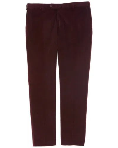 Isaia Wool-blend Trouser In Brown