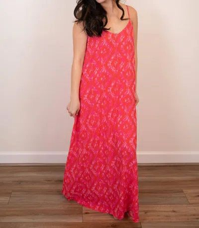 Andree By Unit Katrine Printed Maxi Dress In Hot Pink