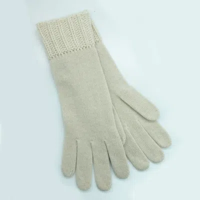 Portolano Gloves With Stitched Cuff In White