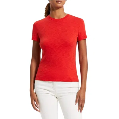 Theory Tiny Tee In Poppy In Red