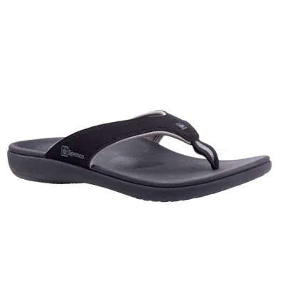 Spenco Men's Yumi Sandal In Carbon/pewter In Black