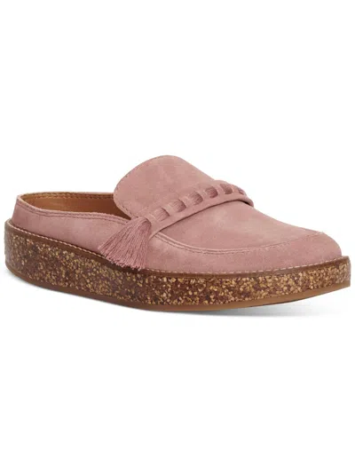 Lucky Brand Taniae Womens Suede Round Toe Loafers In Pink