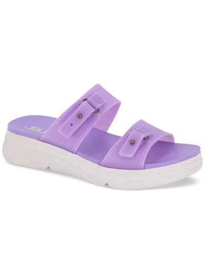 Jbu By Jambu Fenton Water Ready Womens Cushioned Footbed Manmade Slide Sandals In Purple