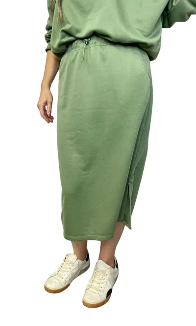 Wishlist French Terry Skirt In Pistachio In White