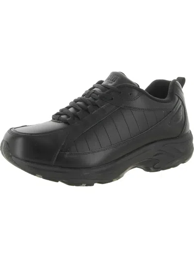 Drew Fusion Mens Leather Performance Running & Training Shoes In Black