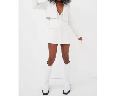 For Love & Lemons Alysa Blazer Mini Dress In Ivory In White
