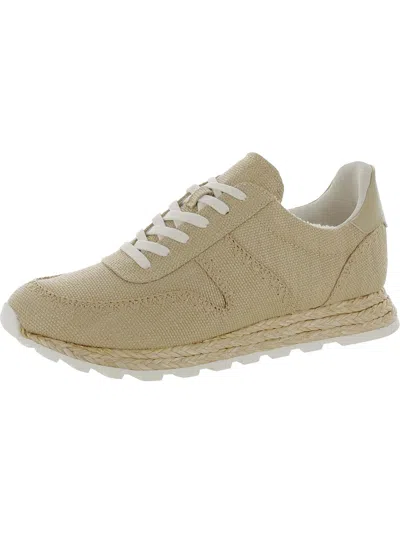 Dolce Vita Ayita Womens Faux Leather Casual And Fashion Sneakers In Beige