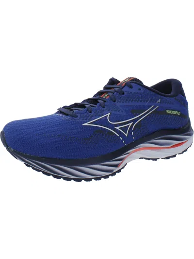 Mizuno Wave Rider 27 Mens Fitness Workout Running & Training Shoes In Blue