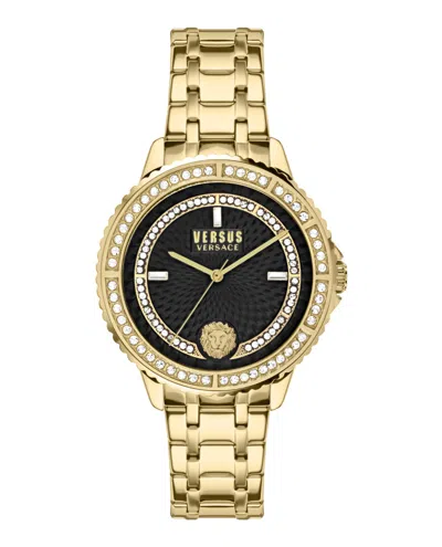 Versus Montorgueil Crystal Bracelet Watch In Gold