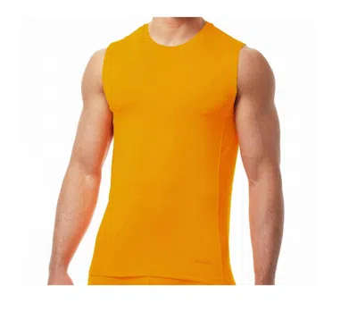 Papi Sport Muscle Tank Top Shirt In Orange In Yellow