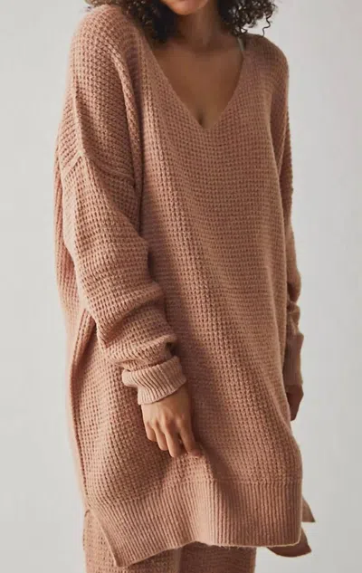 Free People C. O.z. Y Pullover Sweater In Cafe Cream In Brown