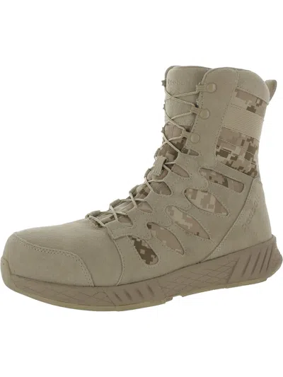Reebok Floatride Energy Tactical Mens Leather Work & Safety Boots In Beige