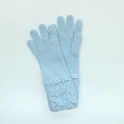 Portolano Gloves With Cables In Blue