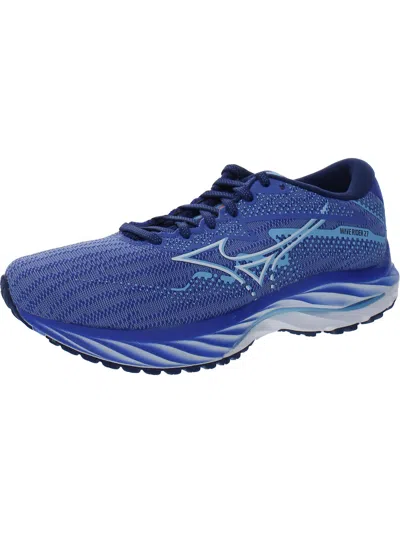 Mizuno Wave Rider 27 Womens Fitness Lifestyle Running & Training Shoes In Blue