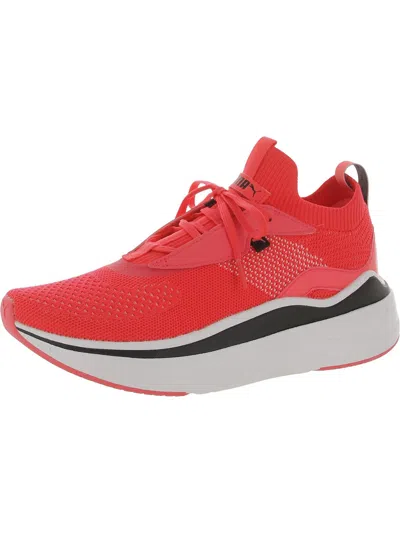 Puma Softride Stakd Womens Mesh Fitness Running & Training Shoes In Red