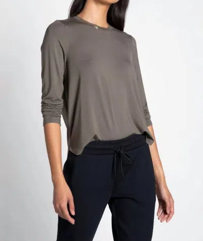 Thread & Supply Stassia Top In Olive Vine In Grey
