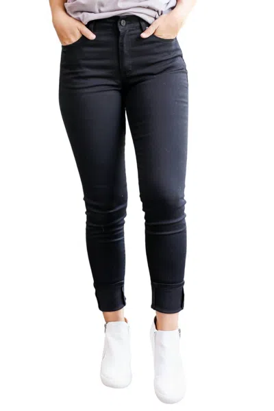 Kancan Alyssa High Waist Skinny Jeans In Black In Blue