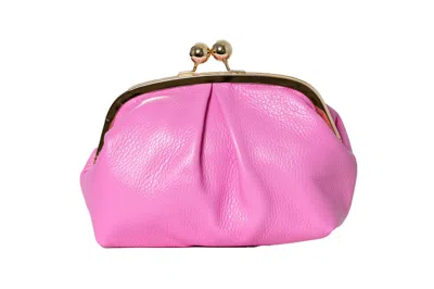 Persaman New York Pink Clutch In Gray