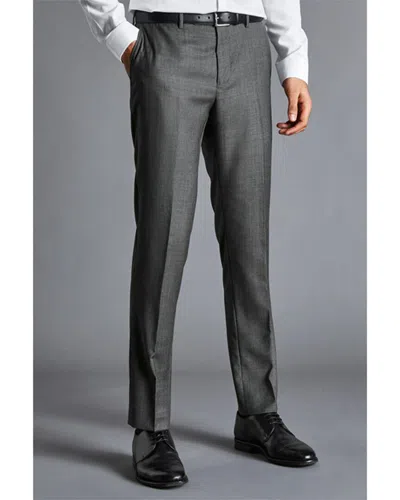 Charles Tyrwhitt Italian Suit Slim Fit Wool Trouser In Grey