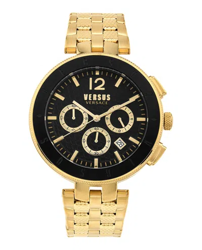 Versus Logo Gent Chrono Bracelet Watch In Gold