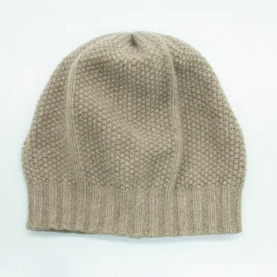 Portolano Cashmere Slouchy Beanie In Brown