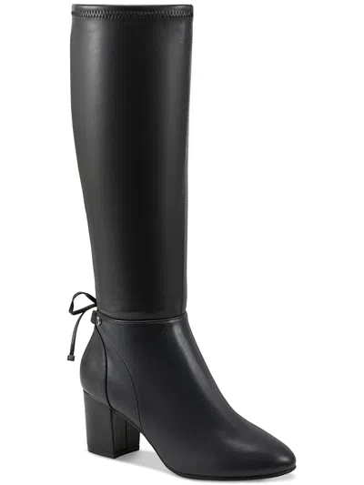 Charter Club Mayviss Womens Faux Leather Mid-calf Boots In Black