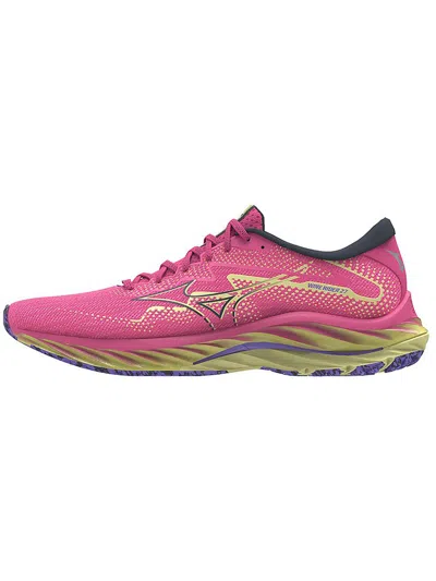 Mizuno Wave Rider 27 Womens Workout Running Shoes Running & Training Shoes In Pink