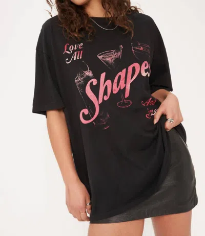 Project Social T All Shapes & Sizes Oversized Tee In Black