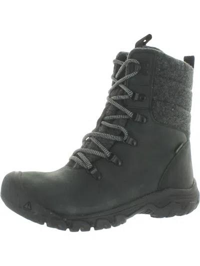 Keen Greta Womens Leather Winter & Snow Boots In Grey